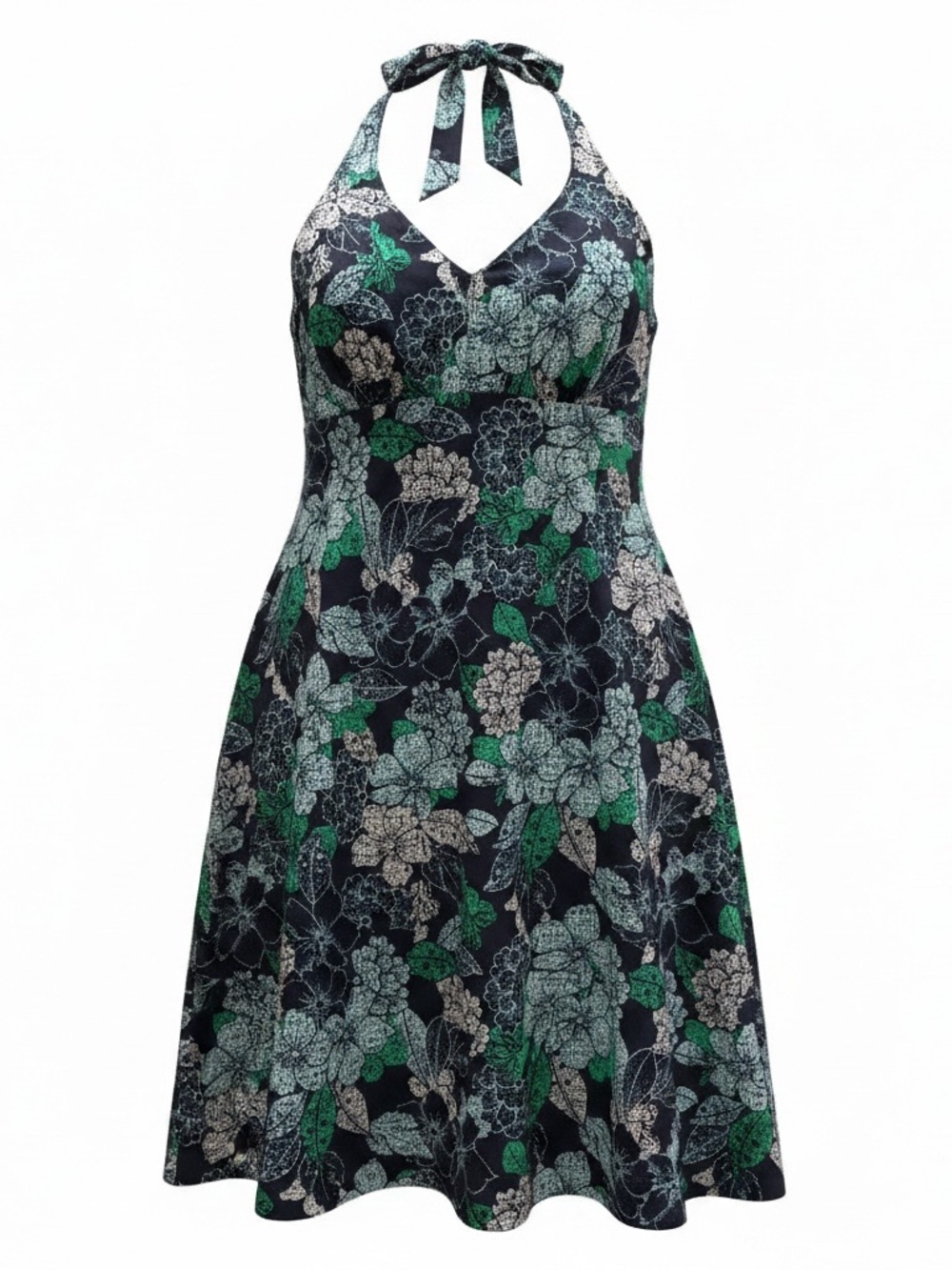Columbia PFG Armadale Halter Dress M Floral Omni Wick UPF 40 Travel Resort